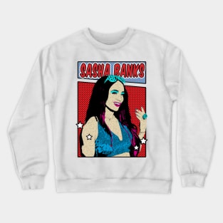 Sasha Banks Pop Art Comic Style Crewneck Sweatshirt